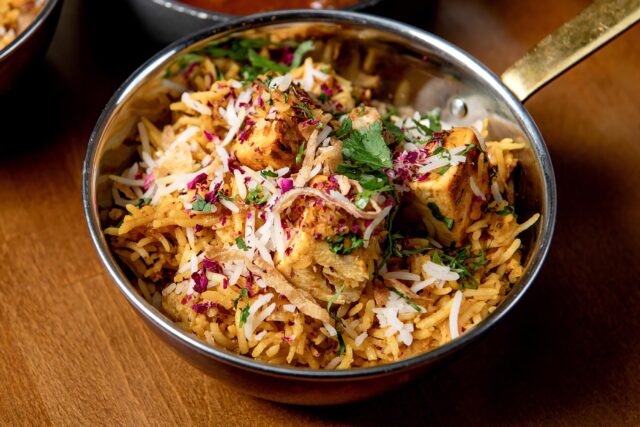 Michelin-starred style Indian Biryani for private dining parties at Essence in Wrotham Heath.